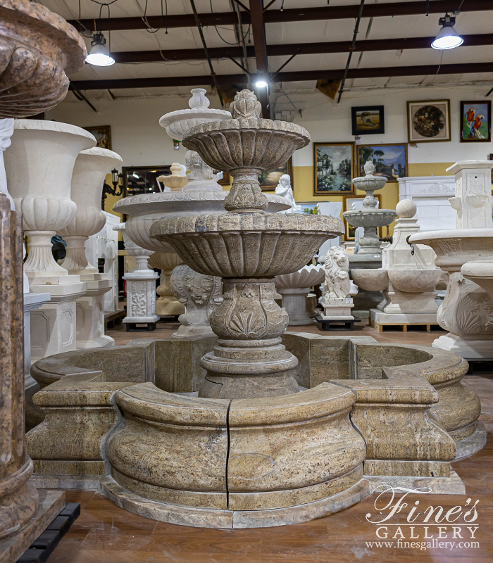 Marble Fountains  - Solid Granite Courtyard Fountain - MF-1394